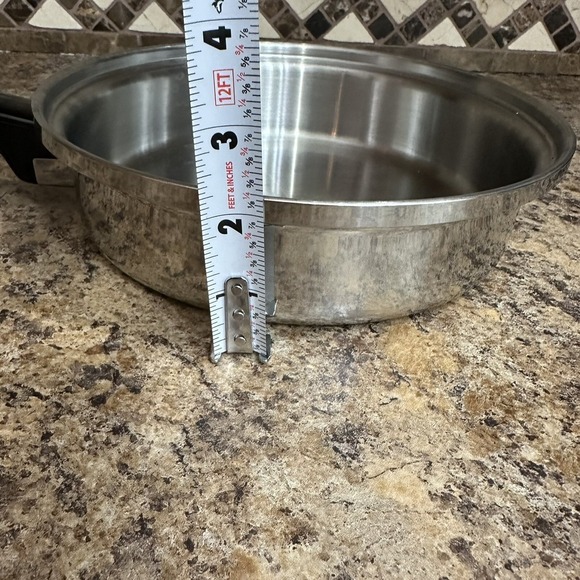 EKCO Prudential Ware 9 inch 1.5 Quart 266 Tri Clad 304 SS Skillet USA Vintage - Picture 4 of 6